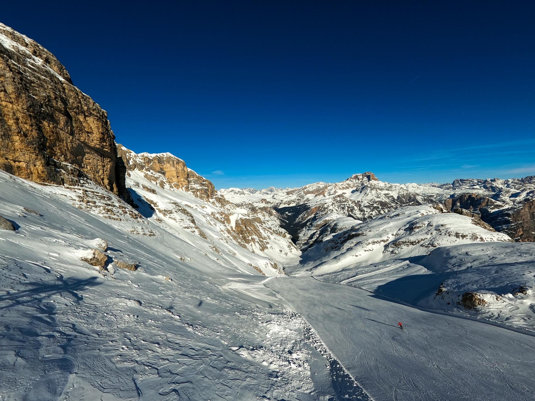 Vista Tofane: la pista che scende da Ra Valles