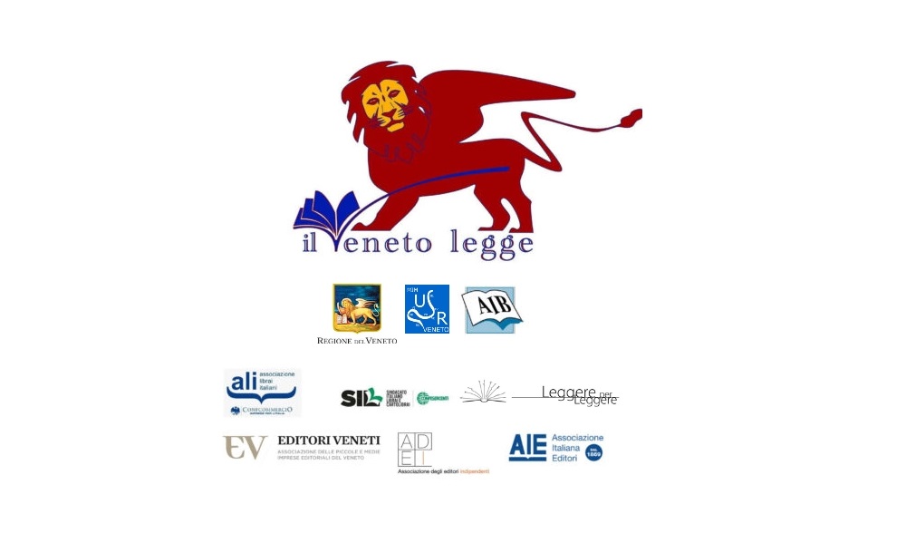 Logo di Il Veneto Legge con immagine del leone e i loghi degli enti organizzatori